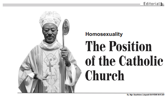Homosexuality: The position of the Catholic Church